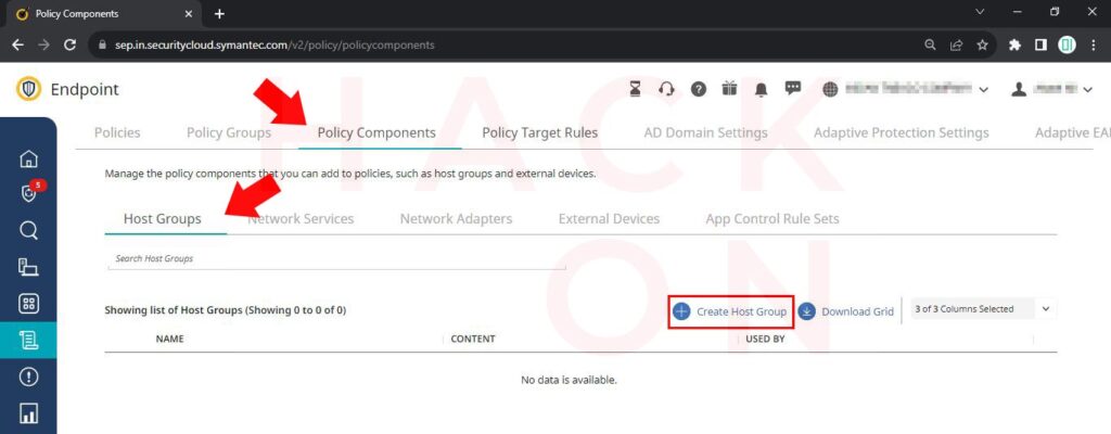 Create Host Groups Policy Components DistrHACKtion